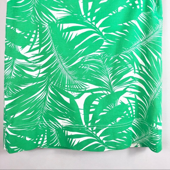 Talbots Green Palm Leaf Skirt Size 2 - Picture 3 of 7